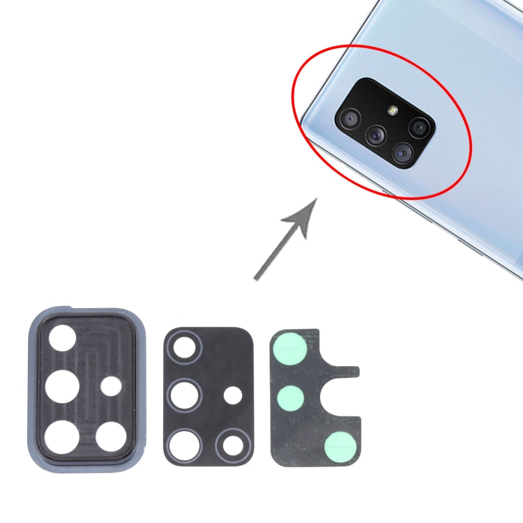 10-Pack Black Camera Lens Cover Replacement for Samsung Galaxy A71 5G SM-A716 - Perfect Fit & Quality Checked