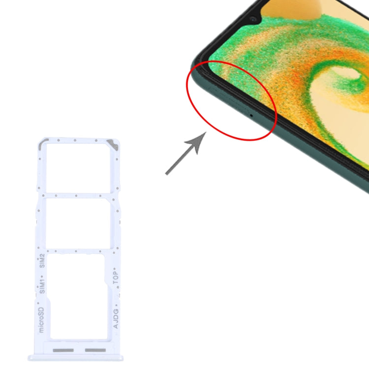 Original White SIM Card Tray + Micro SD Card Tray for Samsung Galaxy A04s SM-A047F - Replacement Parts