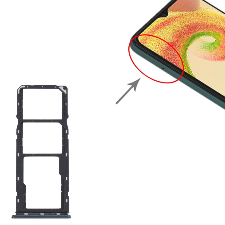Original SIM Card Tray + Micro SD Card Tray for Samsung Galaxy A04 (SM-A045F) - Green Replacement Parts
