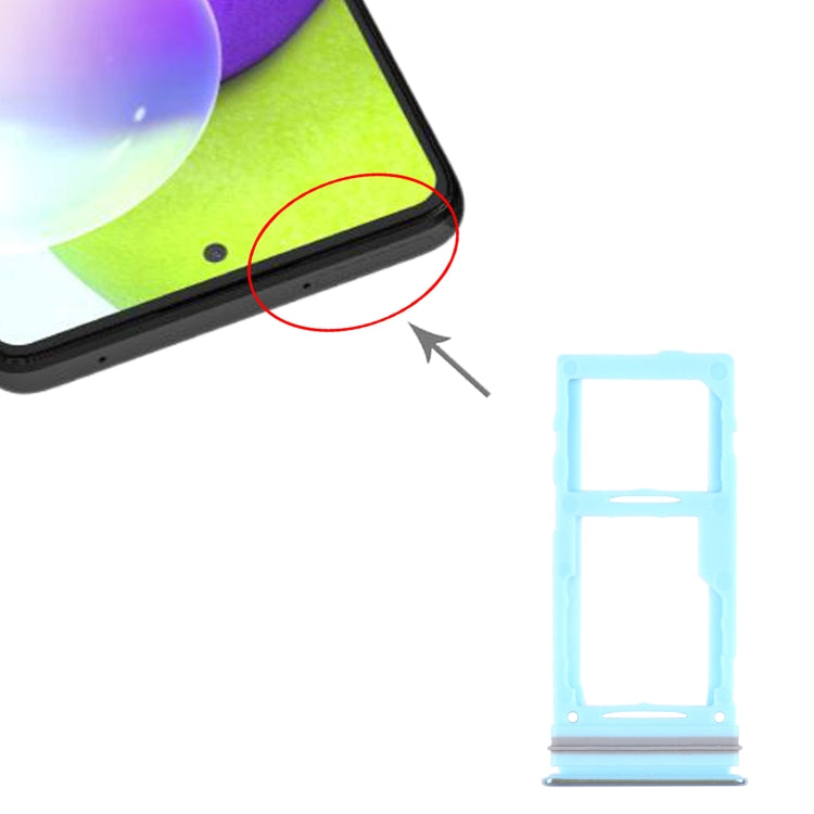 Samsung Galaxy A72 SM-A725 SIM Card Tray + Micro SD Card Tray (Blue) - Replacement Part for Perfect Fit