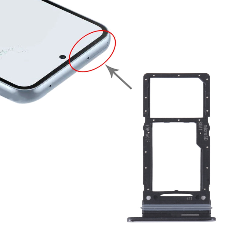 Original SIM Card Tray + SIM/Micro SD Card Tray for Samsung Galaxy A34 SM-A346 (Black) - Replacement Part