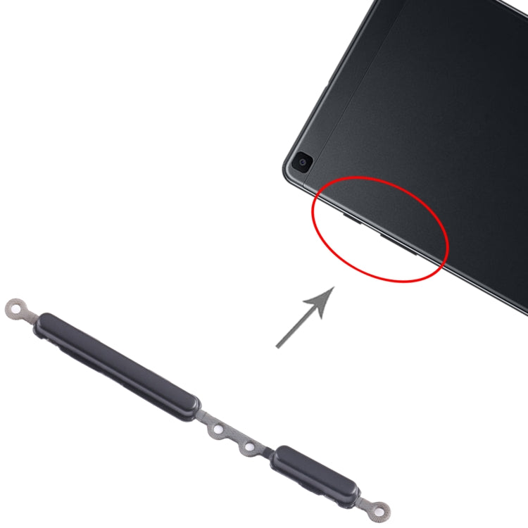 Original Power & Volume Control Button Set for Samsung Galaxy Tab A 8.0 (2019) SM-T290/T295 - Black Replacement
