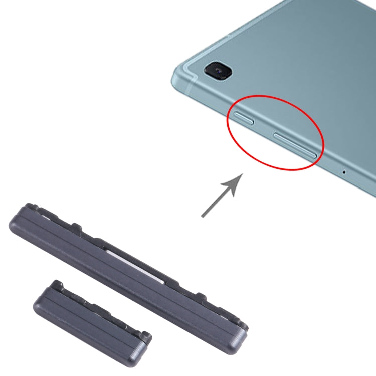 Original Power + Volume Control Button Set for Samsung Galaxy Tab S6 Lite SM-P610/P615 (Black) - Replacement Part