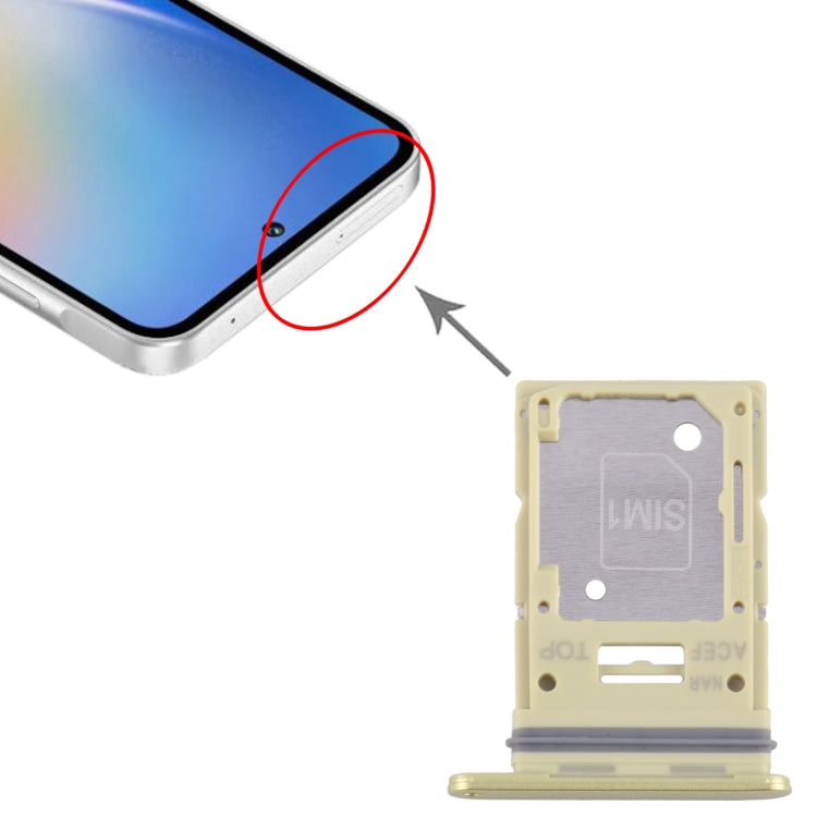 Original Yellow SIM Card Tray + Micro SD Card Tray for Samsung Galaxy A35 SM-A356B - Replacement Part