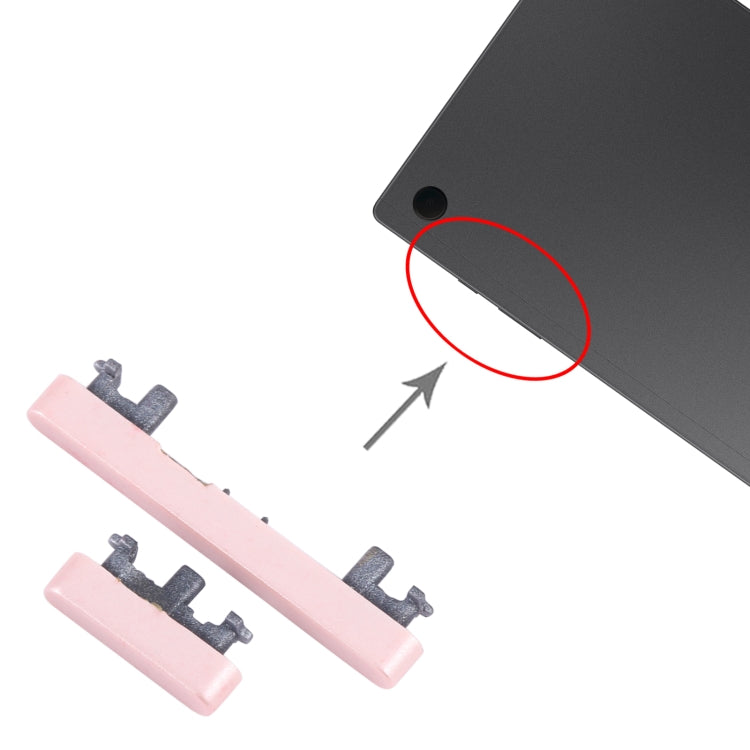 Original Power + Volume Control Button Replacement for Samsung Galaxy Tab A8 10.5 (2021) SM-X200/X205 - Pink