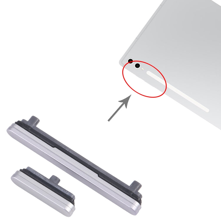Samsung Galaxy Tab S10 Ultra SM-X920/X926 Replacement Power & Volume Control Buttons (Silver)