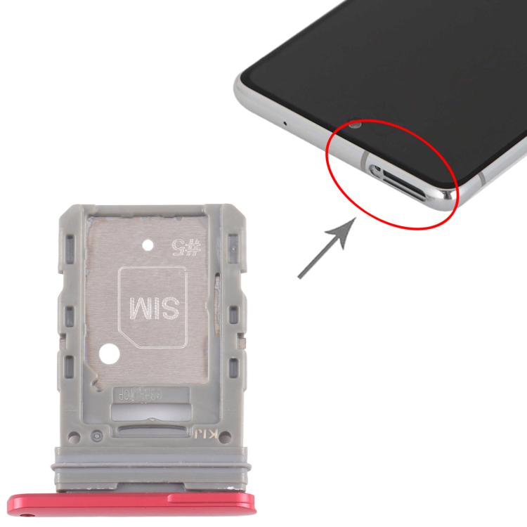Original SIM Card Tray for Samsung Galaxy S20 FE (SM-G780F) - Red Replacement Part