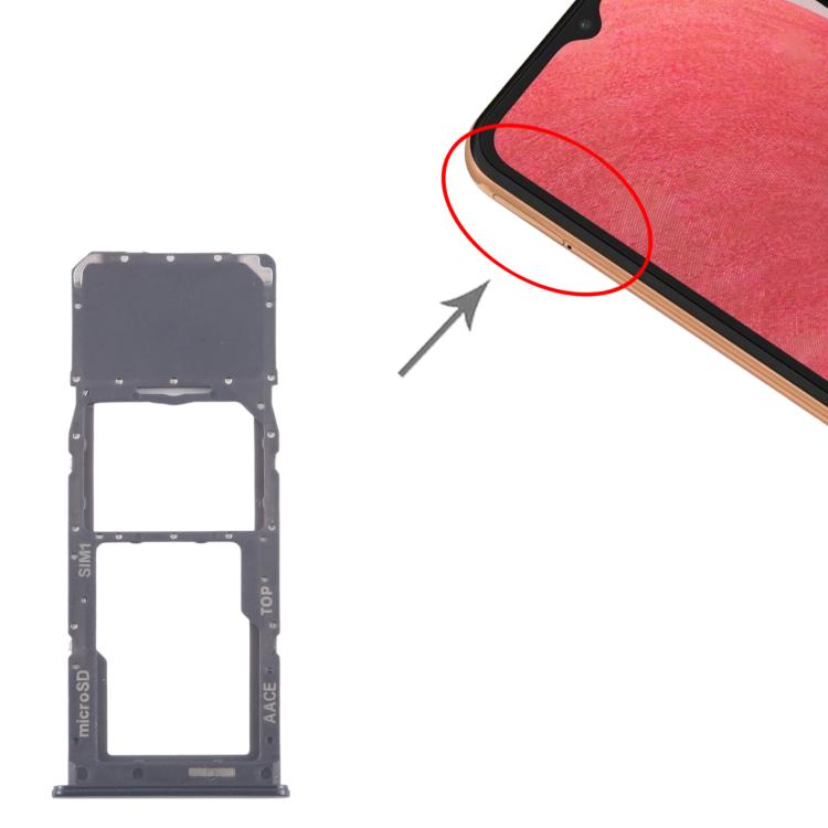 Original Black SIM + Micro SD Card Tray for Samsung Galaxy A13 SM-A135 - Replacement Part