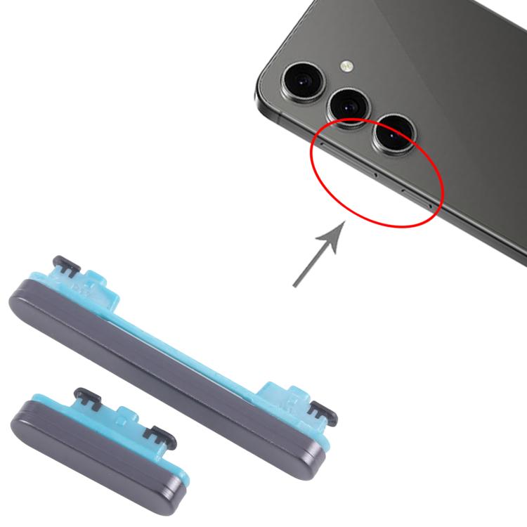 Samsung Galaxy S24 FE SM-S721B - 10pcs Replacement Power & Volume Control Buttons (Black)