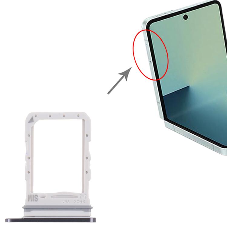 Original Black SIM Card Tray for Samsung Galaxy Z Flip7 SM-F766U - Replacement Part for Damaged Trays
