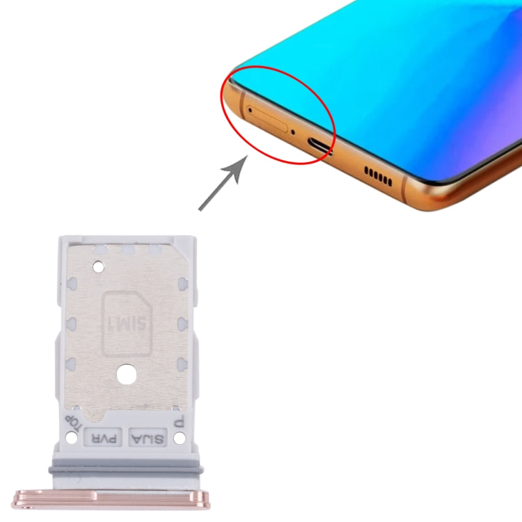 Original SIM Card Tray + SIM Card Tray for Samsung Galaxy S22 5G / S22+ 5G (SM-S901B / SM-S906B) - Gold
