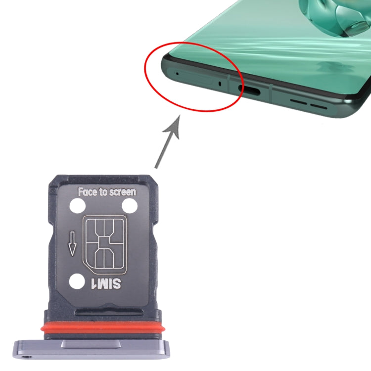OnePlus 12 SIM Card Tray + SIM Card Tray (Black) for Models PJD110, CPH2573, CPH2581 - Replacement Part