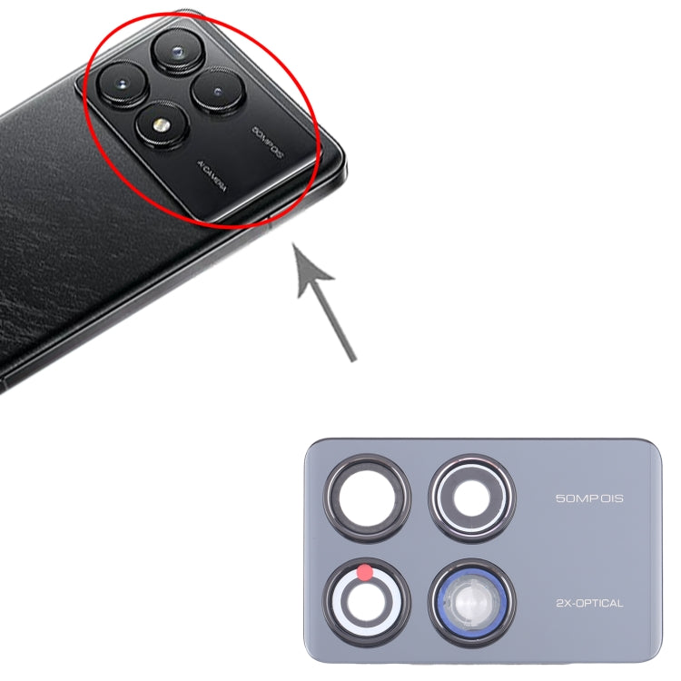 Replacement Black Back Camera Lens Frame for Xiaomi Redmi K70 - Perfect Fit & Quality Checked