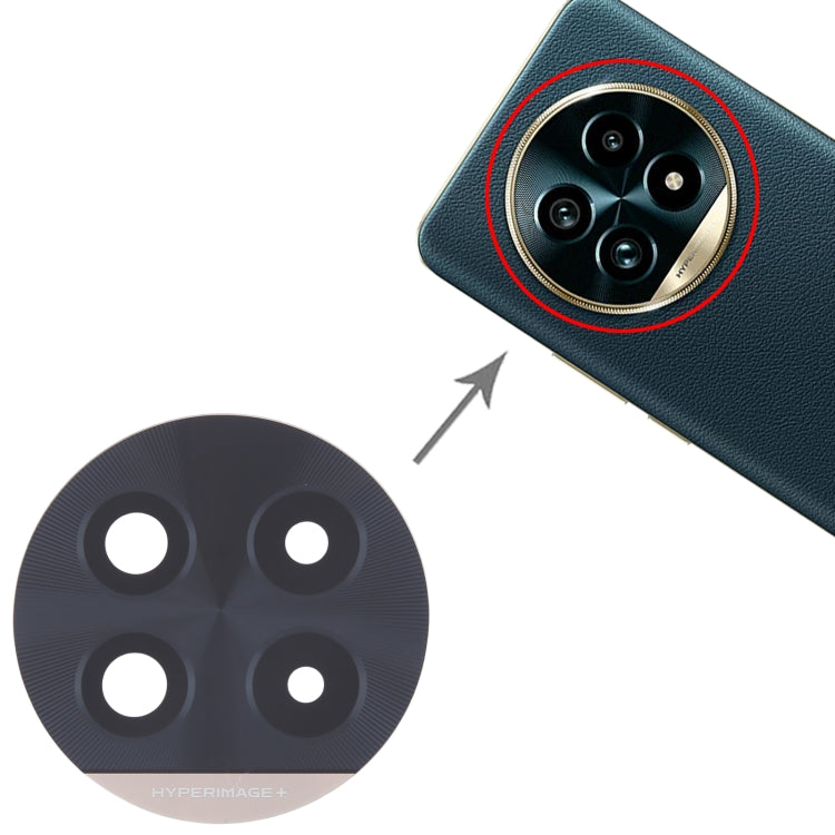 Original Back Camera Lens for Realme 13 Pro+ (Black) - 10pcs Replacement for Cracked/Damaged Lenses