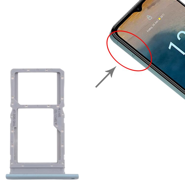 Nokia G22 Original SIM Card Tray + Micro SD Card Tray (Blue) - Replace Your Broken Tray, Fully Compatible