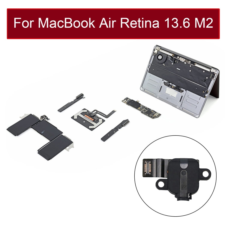 Earphone Jack Flex Cable 821-03656-A for MacBook Air 13.6" A2681 (2022) EMC4074 - Replacement Part (White)