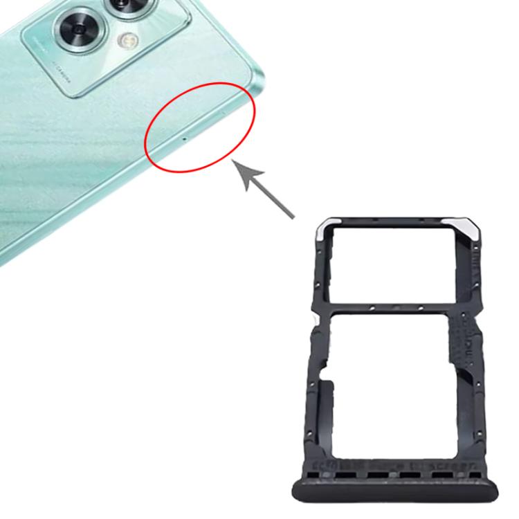 OnePlus Nord N30 SE 5G CPH2605 Replacement SIM + Micro SD Card Tray (Black) - Compatible, Professional Installation Recommended