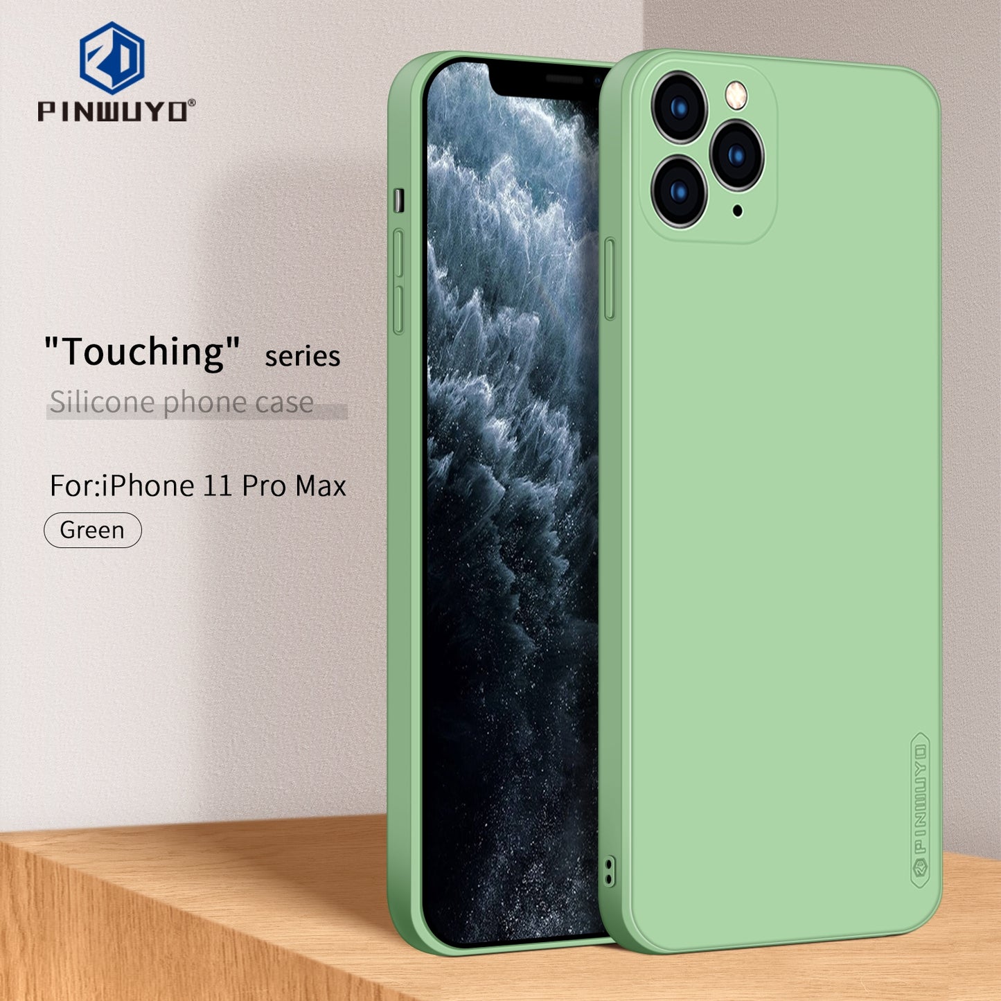 iPhone 11 Pro Max Phone Case - Liquid Silicone TPU Protective Cover with Anti-Scratch, Shockproof Design, Fingerprint Resistant & Soft Grip Feel