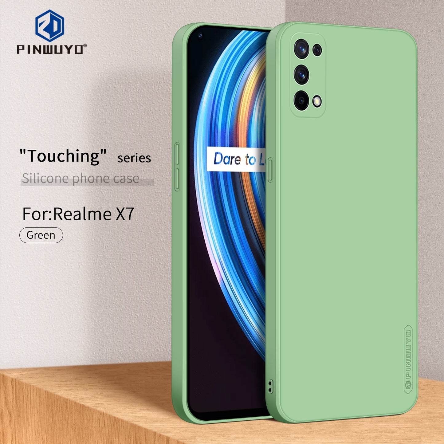 Realme X7 Phone Case - Liquid Silicone TPU Protective Cover with Anti-Scratch, Shockproof Design, Fingerprint Resistant & Soft Grip Feel