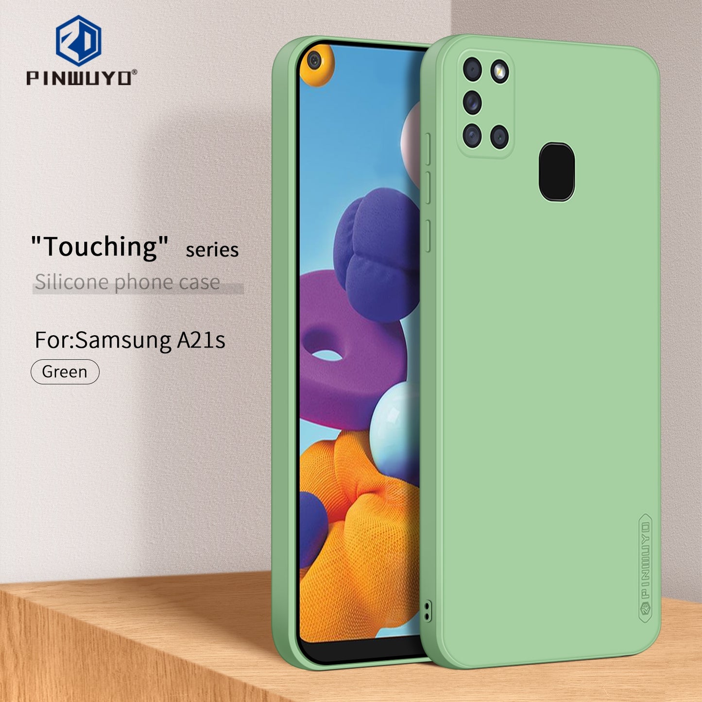 Samsung Galaxy A21s Phone Case - Liquid Silicone TPU Protective Cover with Anti-Scratch, Shockproof Design, Fingerprint Resistant & Soft Grip Feel