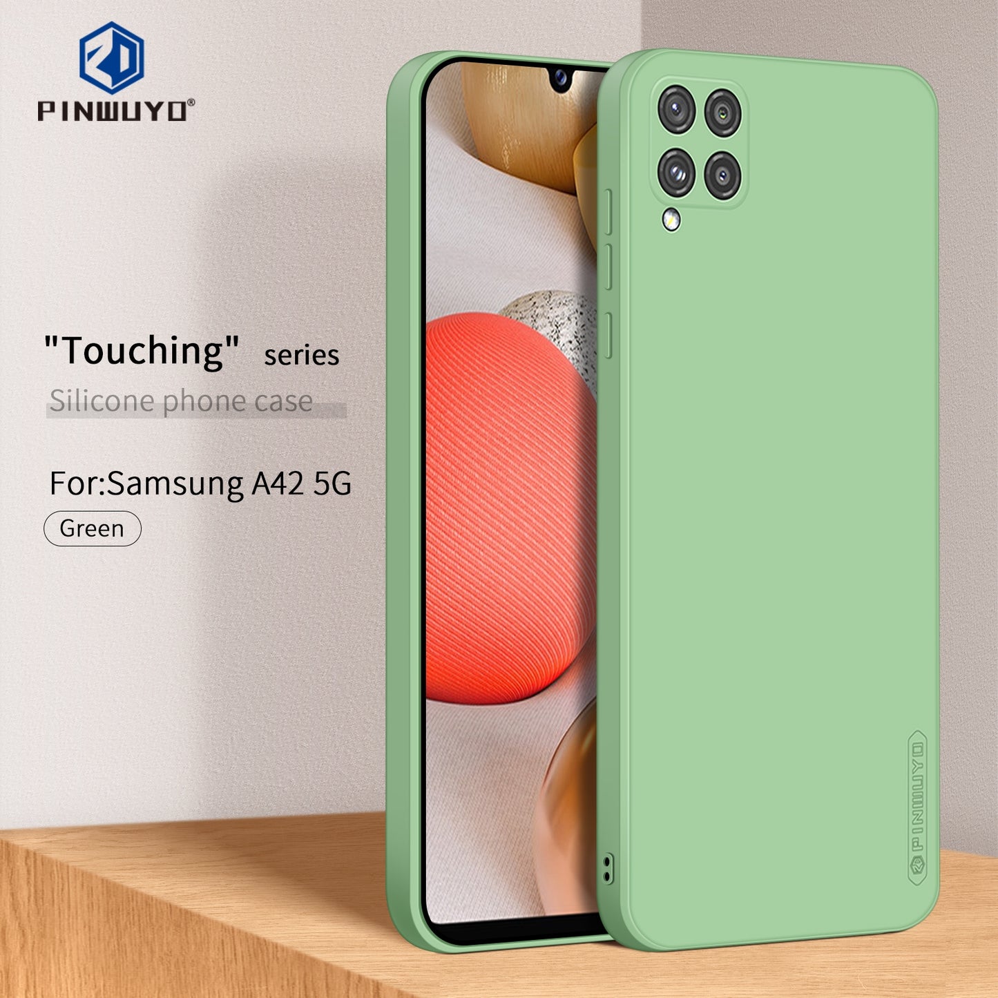 Samsung Galaxy A42 5G Phone Case - Liquid Silicone TPU Protective Cover with Anti-Scratch, Shockproof Design, Fingerprint Resistant & Soft Grip Feel