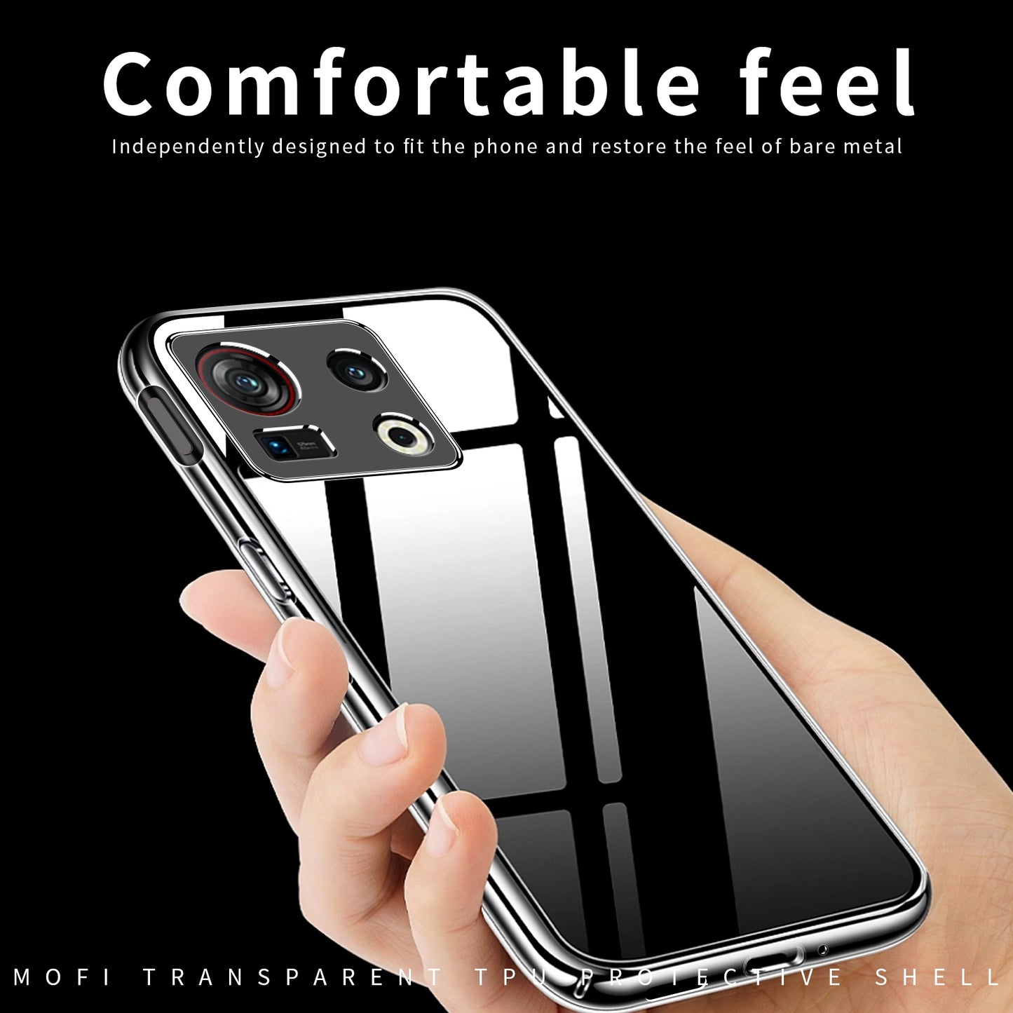 ZTE Nubia Z40S Pro Clear TPU Case - Ultra-Thin, Shockproof, Anti-Yellowing Transparent Soft Protective Cover with Precise Cutouts, Scratch Resistance & Lightweight Design