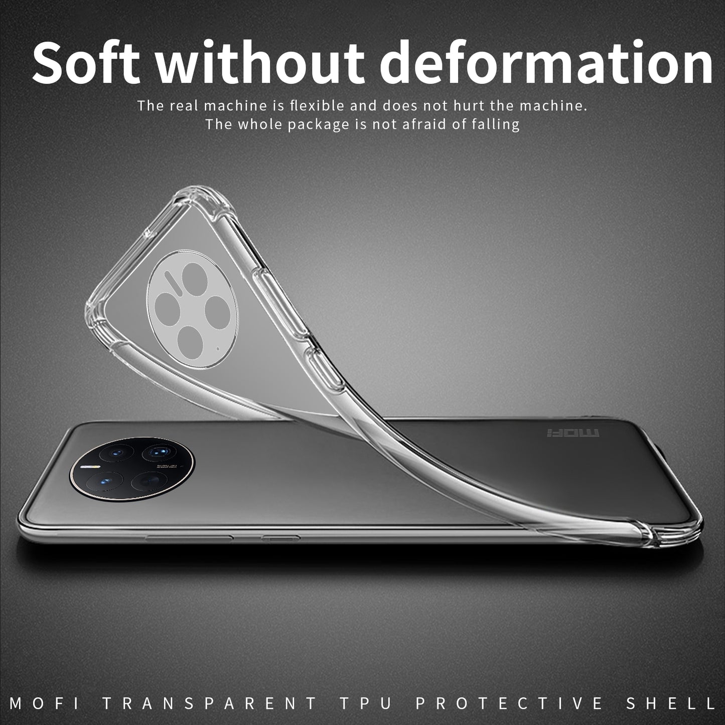 Huawei Mate 50 Pro Clear TPU Case - Ultra-Thin, Shockproof, Anti-Yellowing Transparent Soft Protective Cover with Precise Cutouts, Scratch Resistance & Lightweight Design