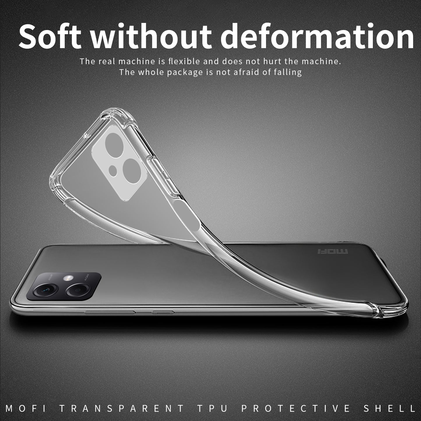 Xiaomi Redmi Note 12 Clear TPU Case - Ultra-Thin, Shockproof, Anti-Yellowing Transparent Soft Protective Cover with Precise Cutouts, Scratch Resistance & Lightweight Design