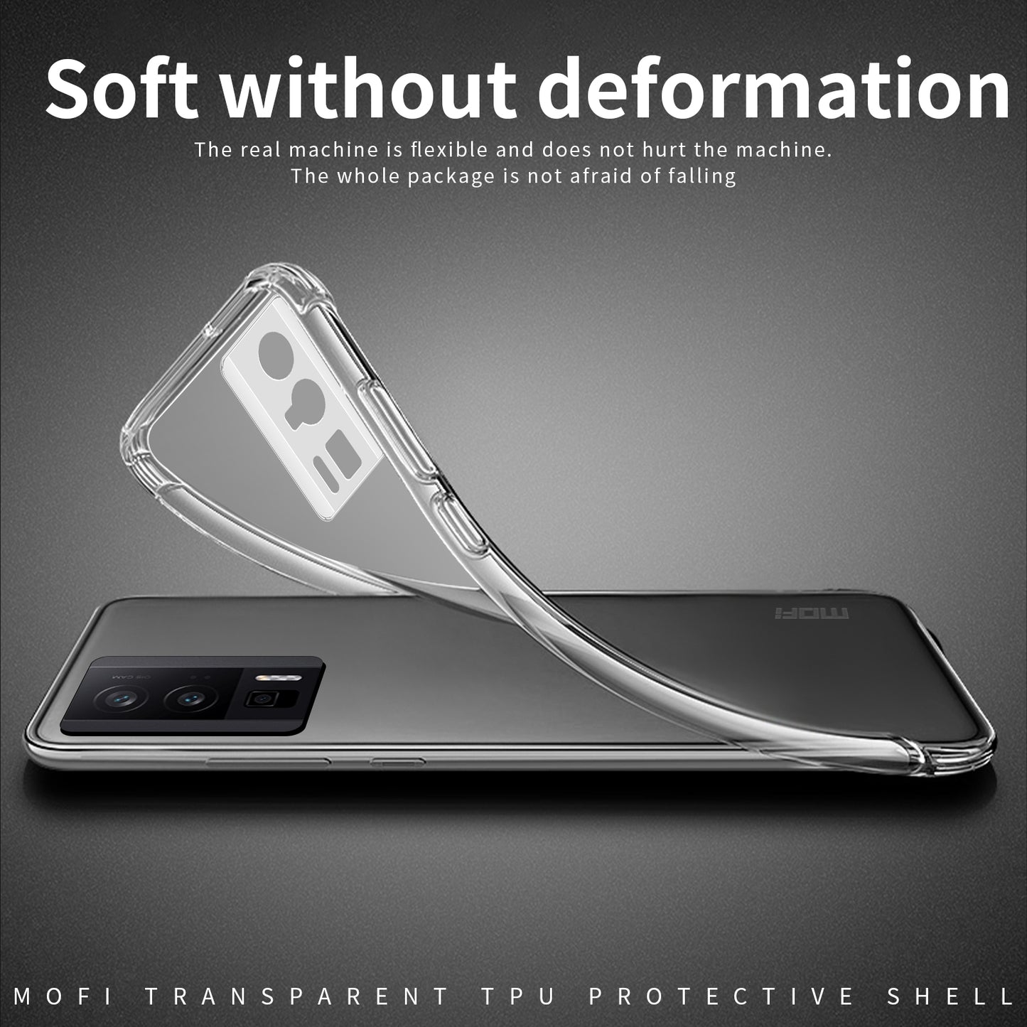 Xiaomi Redmi K60/K60 Pro Clear TPU Case - Ultra-Thin, Shockproof, Anti-Yellowing Transparent Soft Protective Cover with Precise Cutouts, Scratch Resistance & Lightweight Design