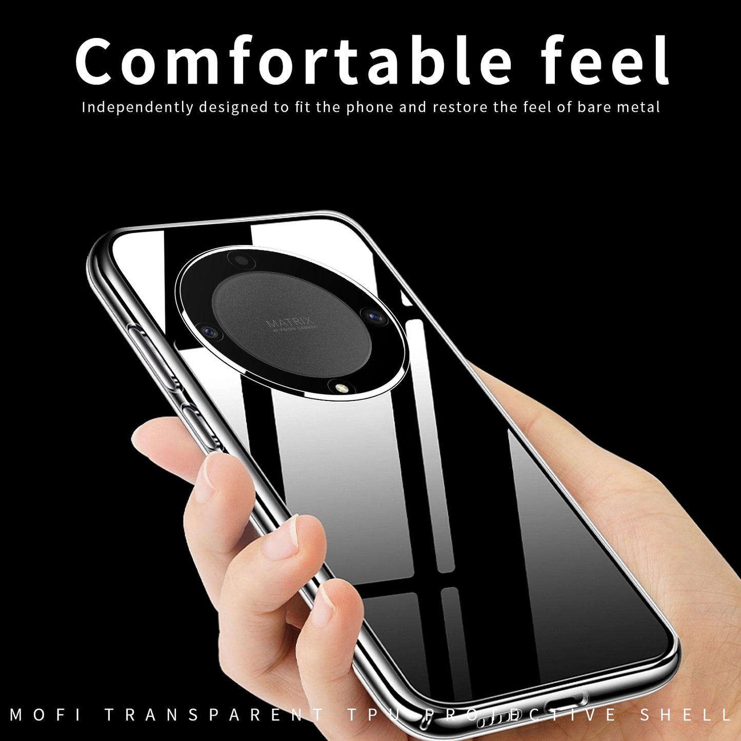 Honor X9A Clear TPU Case - Ultra-Thin, Shockproof, Anti-Yellowing Transparent Soft Protective Cover with Precise Cutouts, Scratch Resistance & Lightweight Design