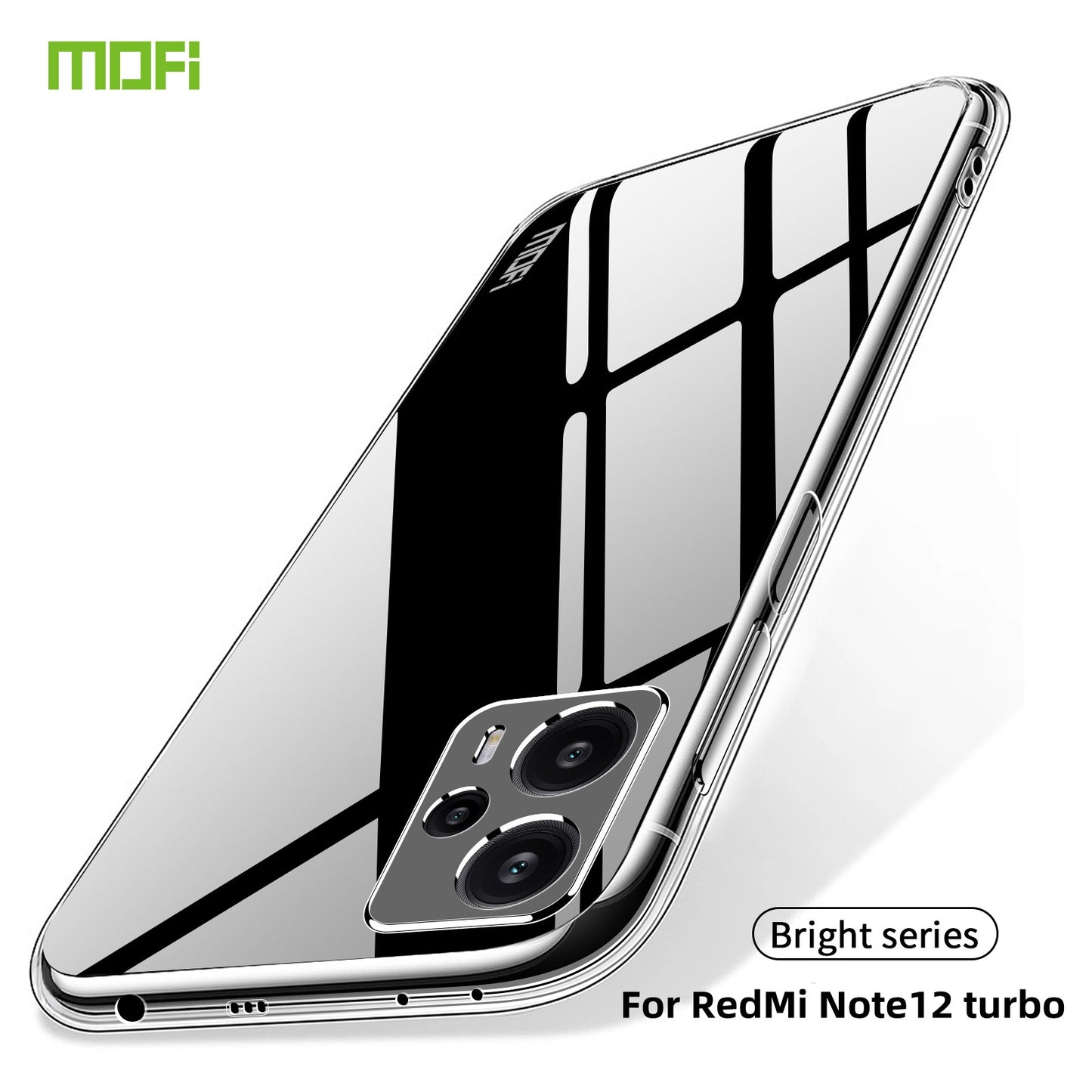 Xiaomi Redmi Note 12 Turbo Clear TPU Case - Ultra-Thin, Shockproof, Anti-Yellowing Transparent Soft Protective Cover with Precise Cutouts, Scratch Resistance & Lightweight Design