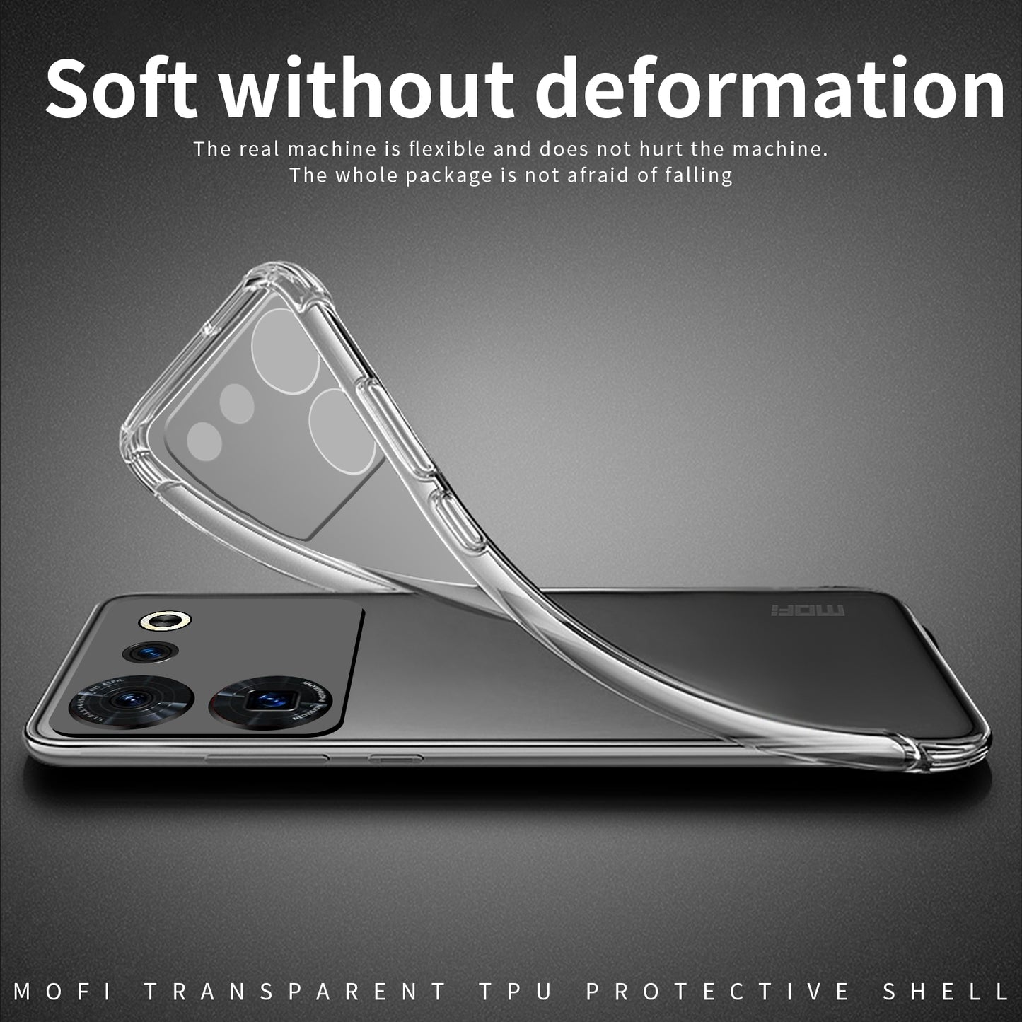 ZTE Nubia Z50 Ultra Clear TPU Case - Ultra-Thin, Shockproof, Anti-Yellowing Transparent Soft Protective Cover with Precise Cutouts, Scratch Resistance & Lightweight Design