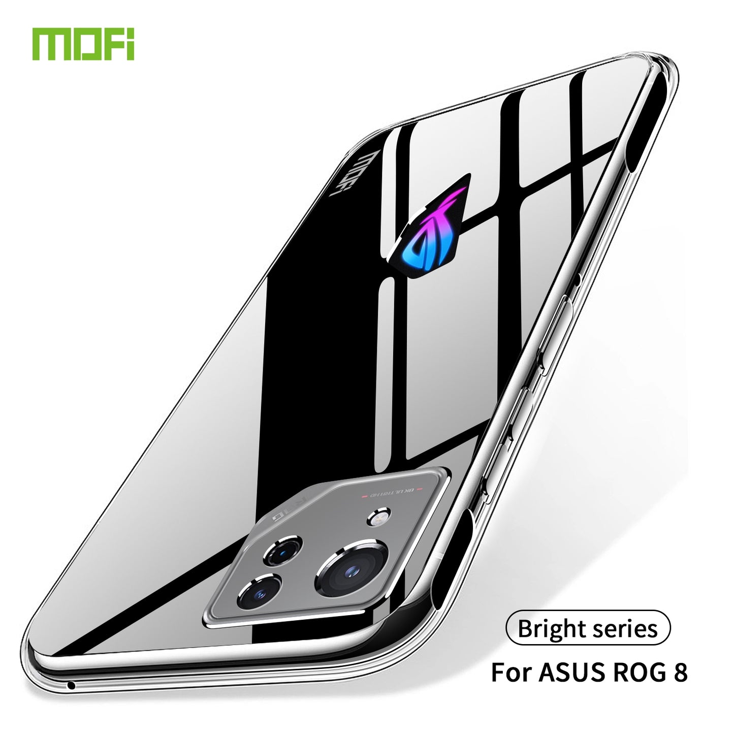 For ASUS ROG Phone 8 Clear TPU Case - Ultra-Thin, Shockproof, Anti-Yellowing Transparent Soft Protective Cover with Precise Cutouts, Scratch Resistance & Lightweight Design