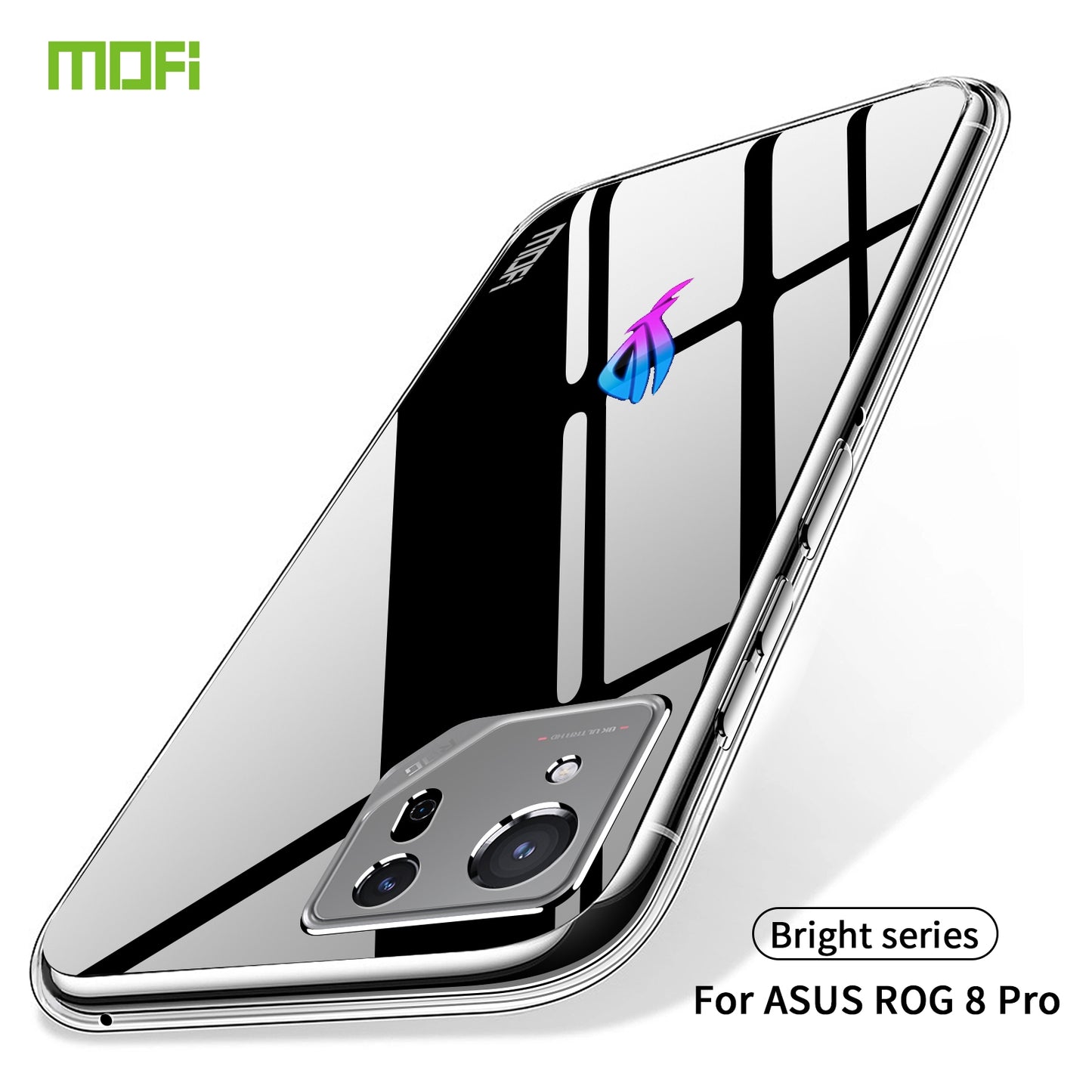 For ASUS ROG Phone 8 Pro Clear TPU Case - Ultra-Thin, Shockproof, Anti-Yellowing Transparent Soft Protective Cover with Precise Cutouts, Scratch Resistance & Lightweight Design