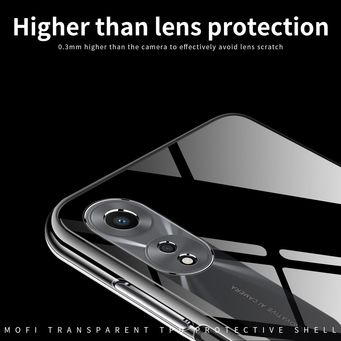 OPPO A58 4G Clear TPU Case - Ultra-Thin, Shockproof, Anti-Yellowing Transparent Soft Protective Cover with Precise Cutouts, Scratch Resistance & Lightweight Design