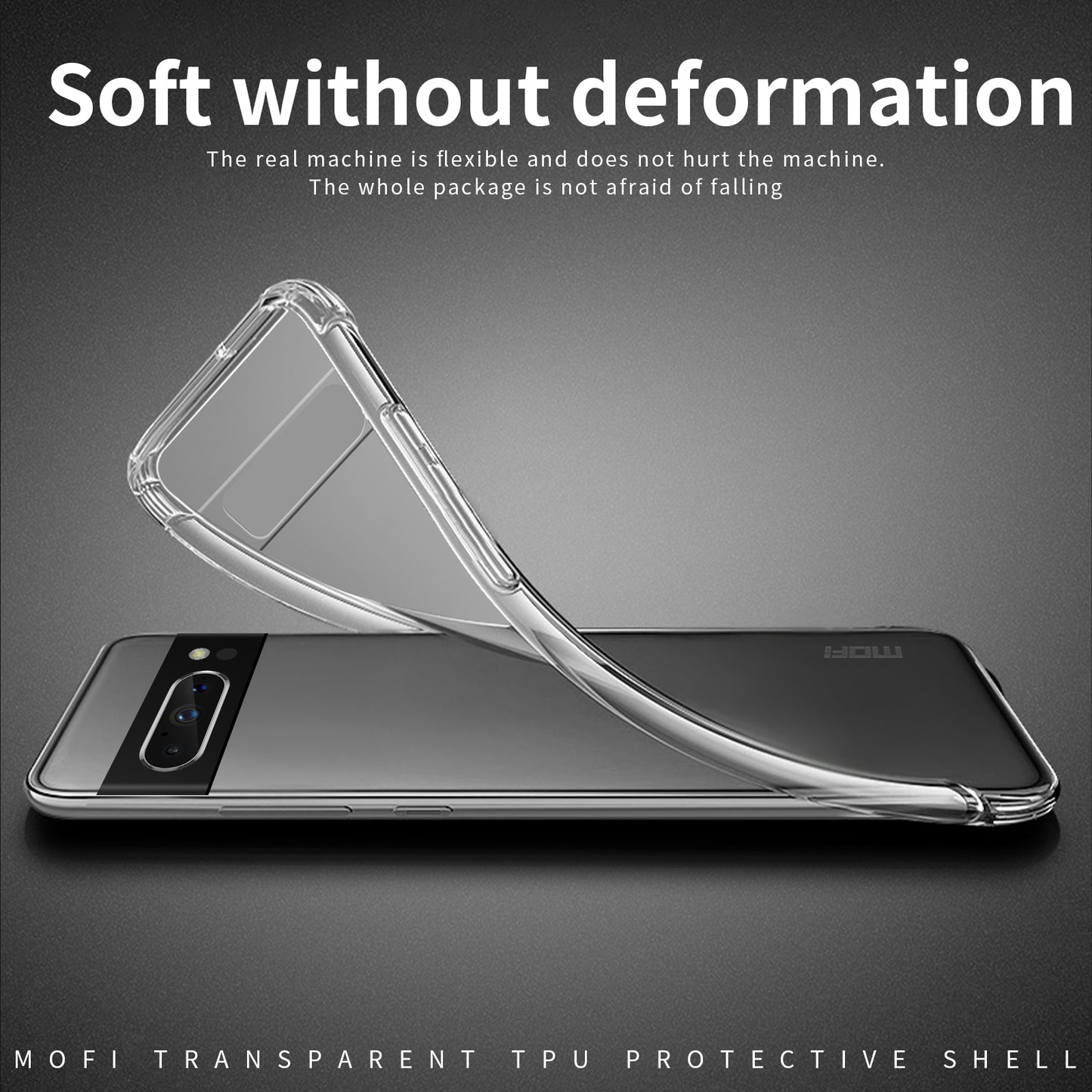 Google Pixel 8 Pro Clear TPU Case - Ultra-Thin, Shockproof, Anti-Yellowing Transparent Soft Protective Cover with Precise Cutouts, Scratch Resistance & Lightweight Design