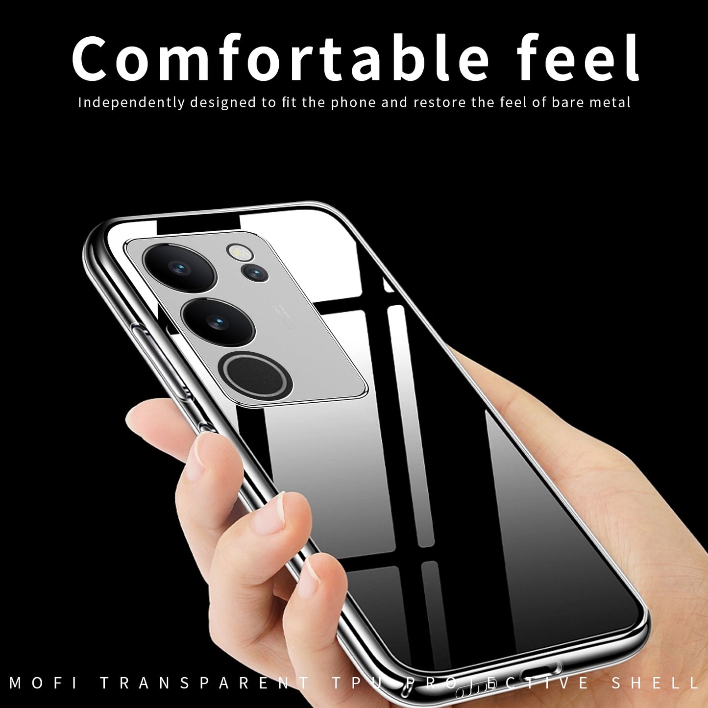 vivo S17 Pro Clear TPU Case - Ultra-Thin, Shockproof, Anti-Yellowing Transparent Soft Protective Cover with Precise Cutouts, Scratch Resistance & Lightweight Design