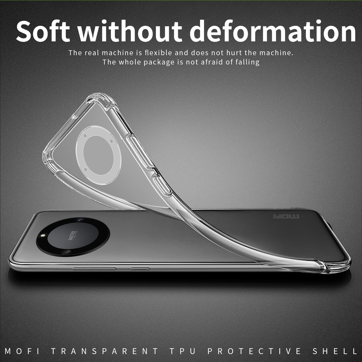 Honor X50 5G Clear TPU Case - Ultra-Thin, Shockproof, Anti-Yellowing Transparent Soft Protective Cover with Precise Cutouts, Scratch Resistance & Lightweight Design
