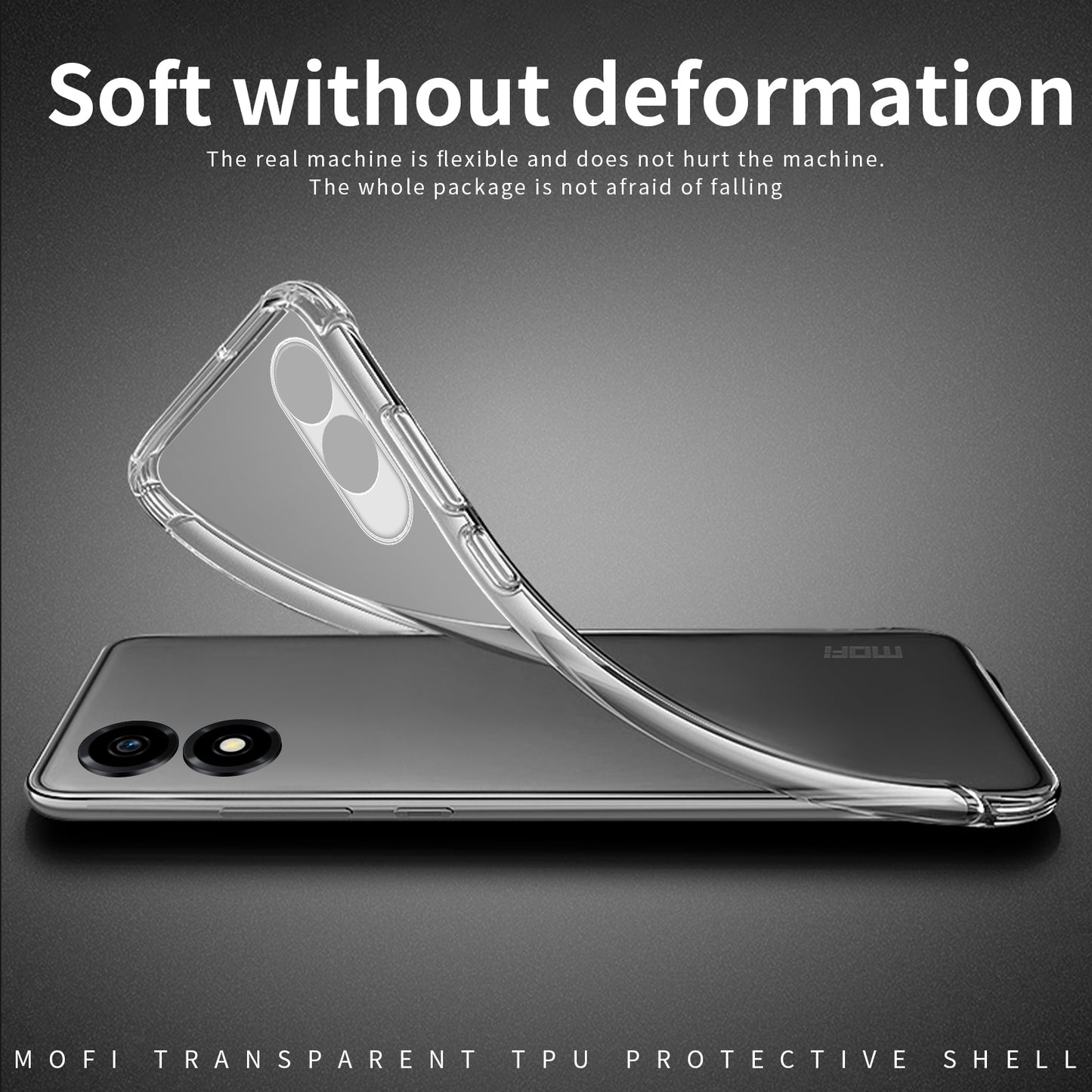 Honor Play 40C Clear TPU Case - Ultra-Thin, Shockproof, Anti-Yellowing Transparent Soft Protective Cover with Precise Cutouts, Scratch Resistance & Lightweight Design