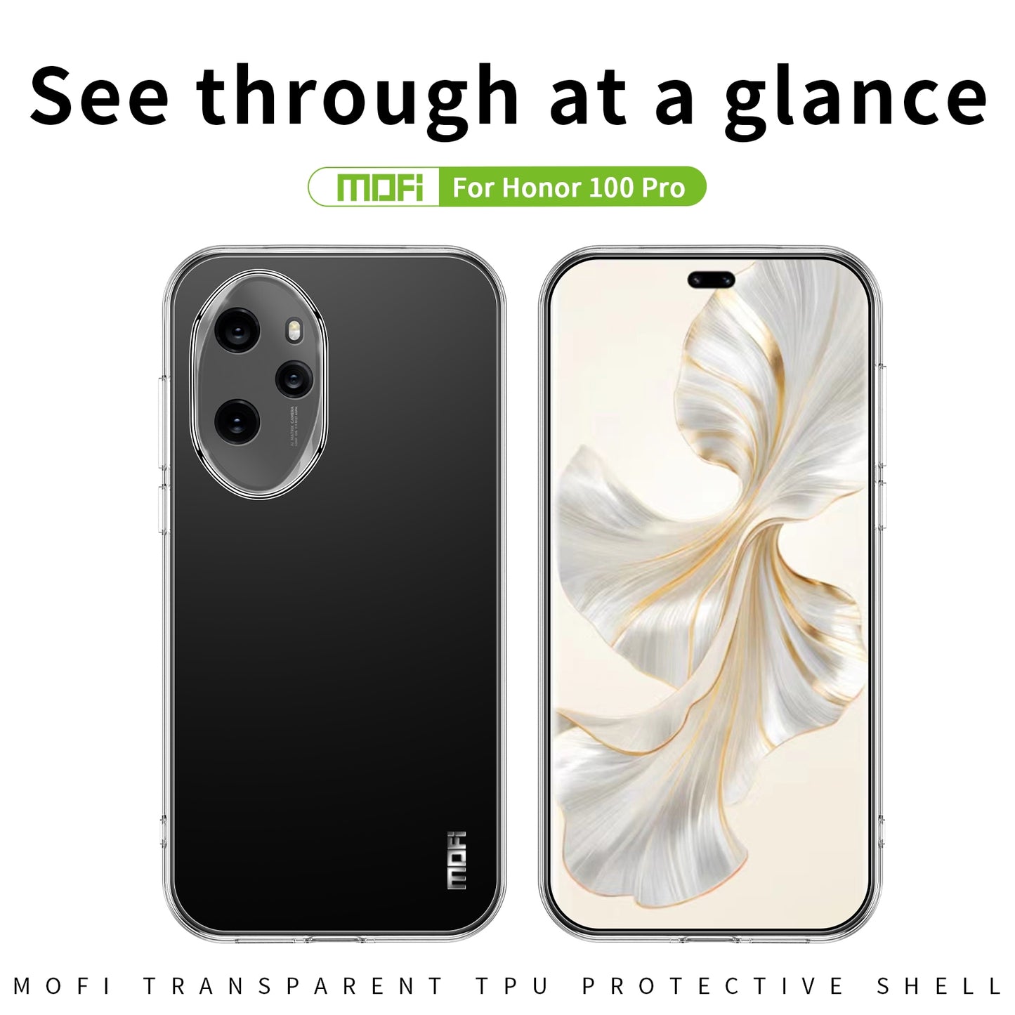 Honor 100 Pro Clear TPU Case - Ultra-Thin, Shockproof, Anti-Yellowing Transparent Soft Protective Cover with Precise Cutouts, Scratch Resistance & Lightweight Design