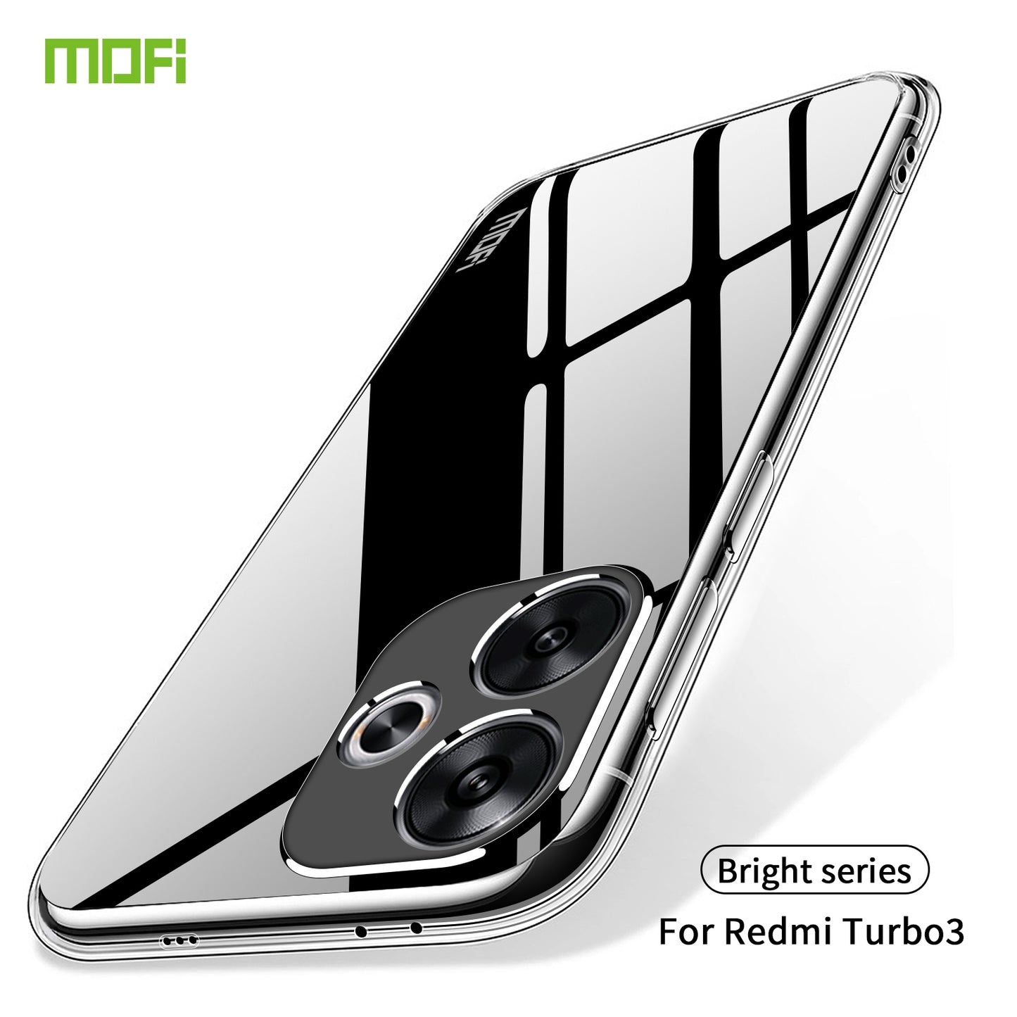 Xiaomi Redmi Turbo 3 Clear TPU Case - Ultra-Thin, Shockproof, Anti-Yellowing Transparent Soft Protective Cover with Precise Cutouts, Scratch Resistance & Lightweight Design