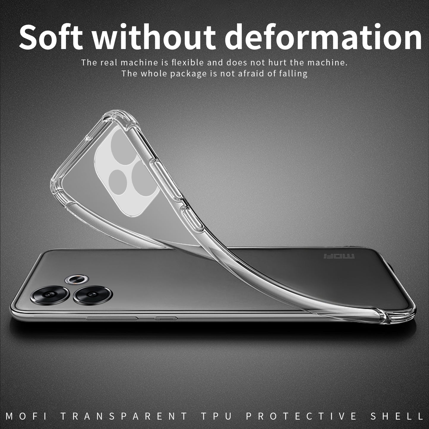 Xiaomi Redmi Turbo 3 Clear TPU Case - Ultra-Thin, Shockproof, Anti-Yellowing Transparent Soft Protective Cover with Precise Cutouts, Scratch Resistance & Lightweight Design