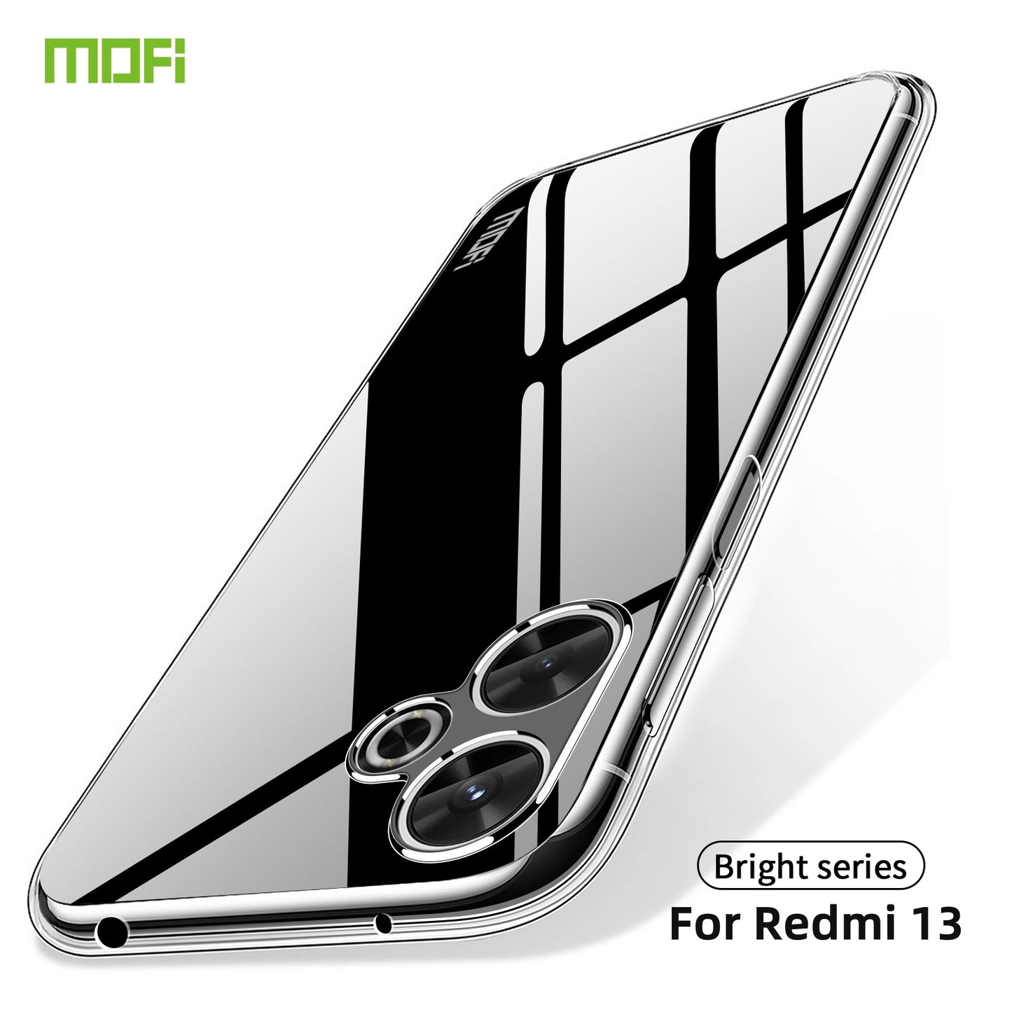 Xiaomi Redmi 13 Clear TPU Case - Ultra-Thin, Shockproof, Anti-Yellowing Transparent Soft Protective Cover with Precise Cutouts, Scratch Resistance & Lightweight Design