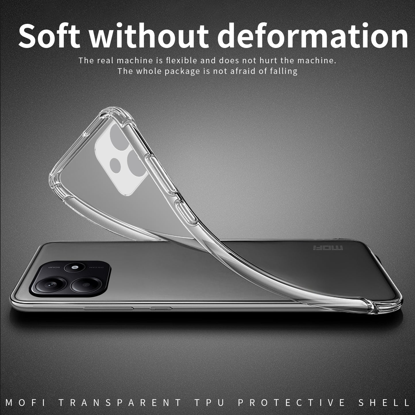 Xiaomi Redmi Note 14 5G Clear TPU Case - Ultra-Thin, Shockproof, Anti-Yellowing Transparent Soft Protective Cover with Precise Cutouts, Scratch Resistance & Lightweight Design