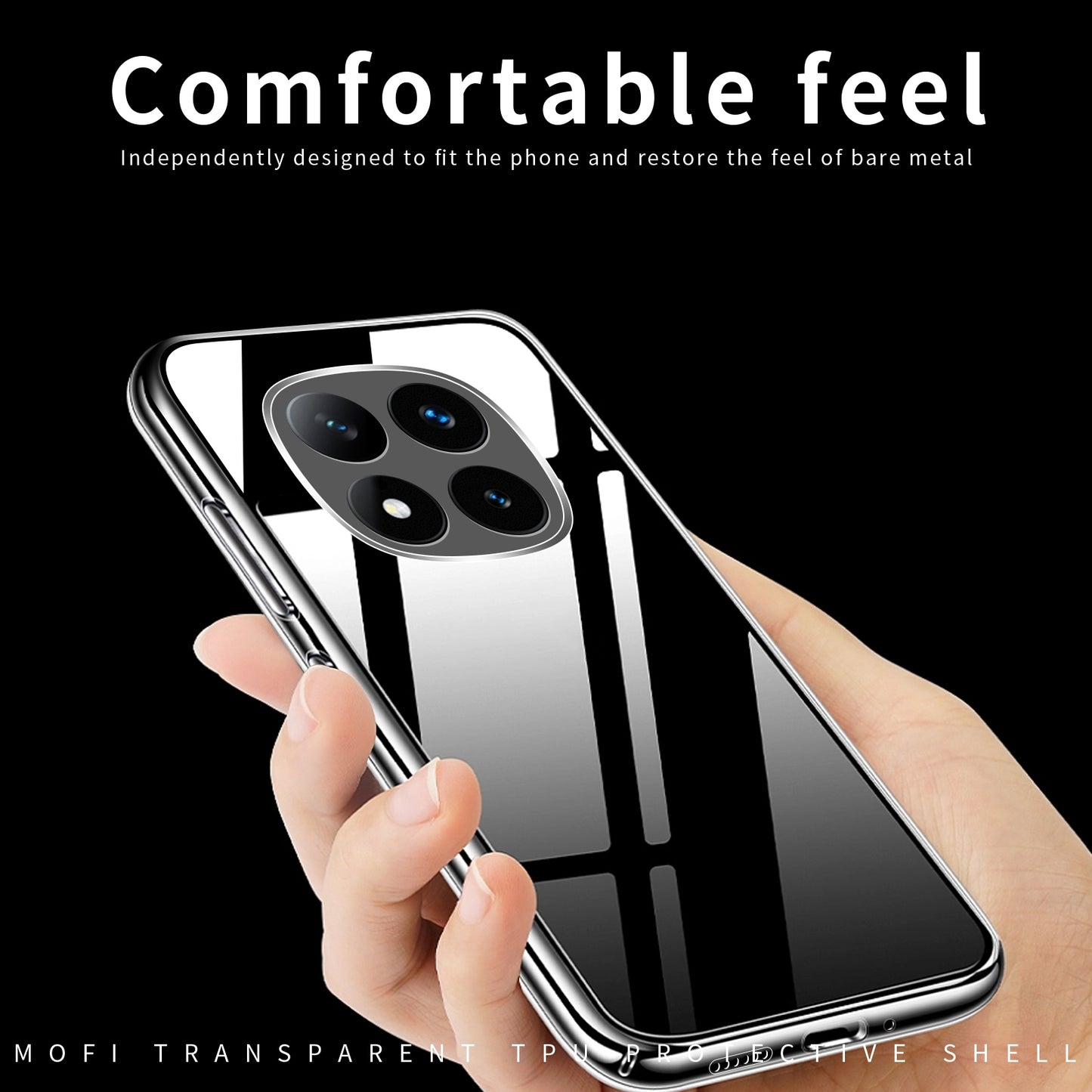 Xiaomi Redmi Note 14 Pro 5G Clear TPU Case - Ultra-Thin, Shockproof, Anti-Yellowing Transparent Soft Protective Cover with Precise Cutouts, Scratch Resistance & Lightweight Design