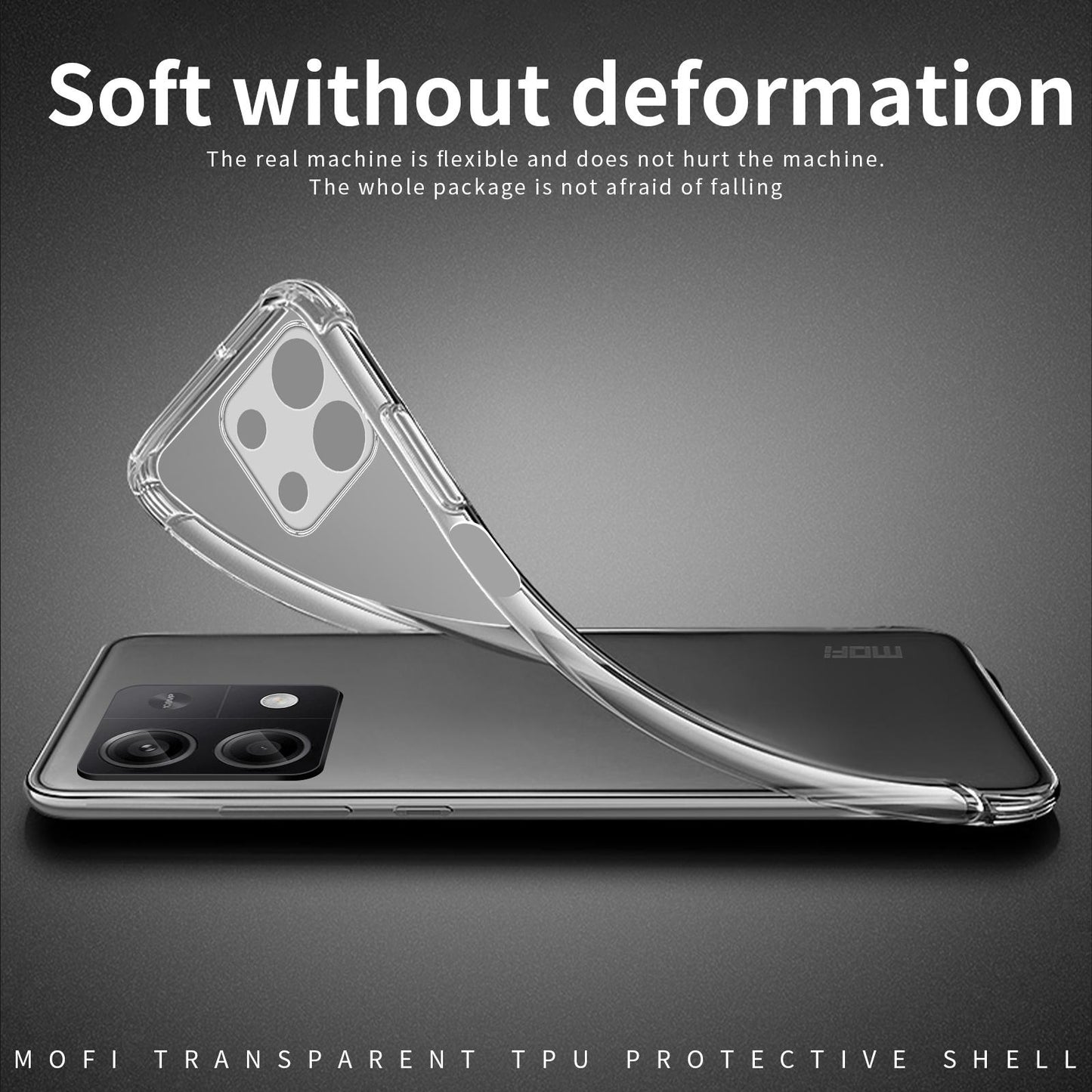 Xiaomi Redmi Note 14s Clear TPU Case - Ultra-Thin, Shockproof, Anti-Yellowing Transparent Soft Protective Cover with Precise Cutouts, Scratch Resistance & Lightweight Design
