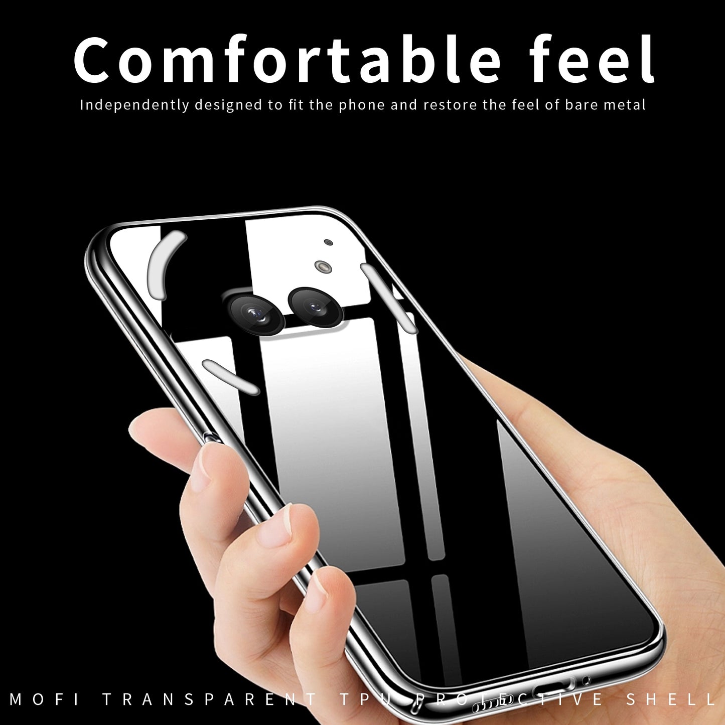 Nothing Phone 2a Clear TPU Case - Ultra-Thin, Shockproof, Anti-Yellowing Transparent Soft Protective Cover with Precise Cutouts, Scratch Resistance & Lightweight Design