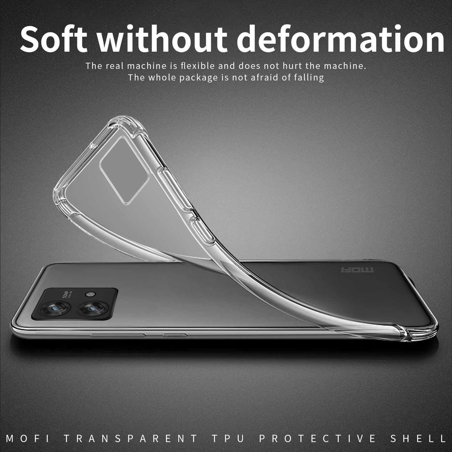 Motorola Edge 40 5G Clear TPU Case - Ultra-Thin, Shockproof, Anti-Yellowing Transparent Soft Protective Cover with Precise Cutouts, Scratch Resistance & Lightweight Design
