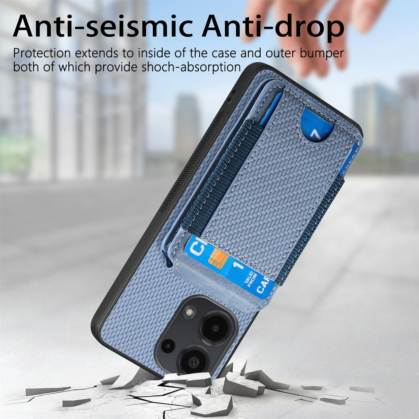 For Xiaomi 12 Lite Vertical Flip Wallet Stand Phone Case with Carbon Fibre Pattern