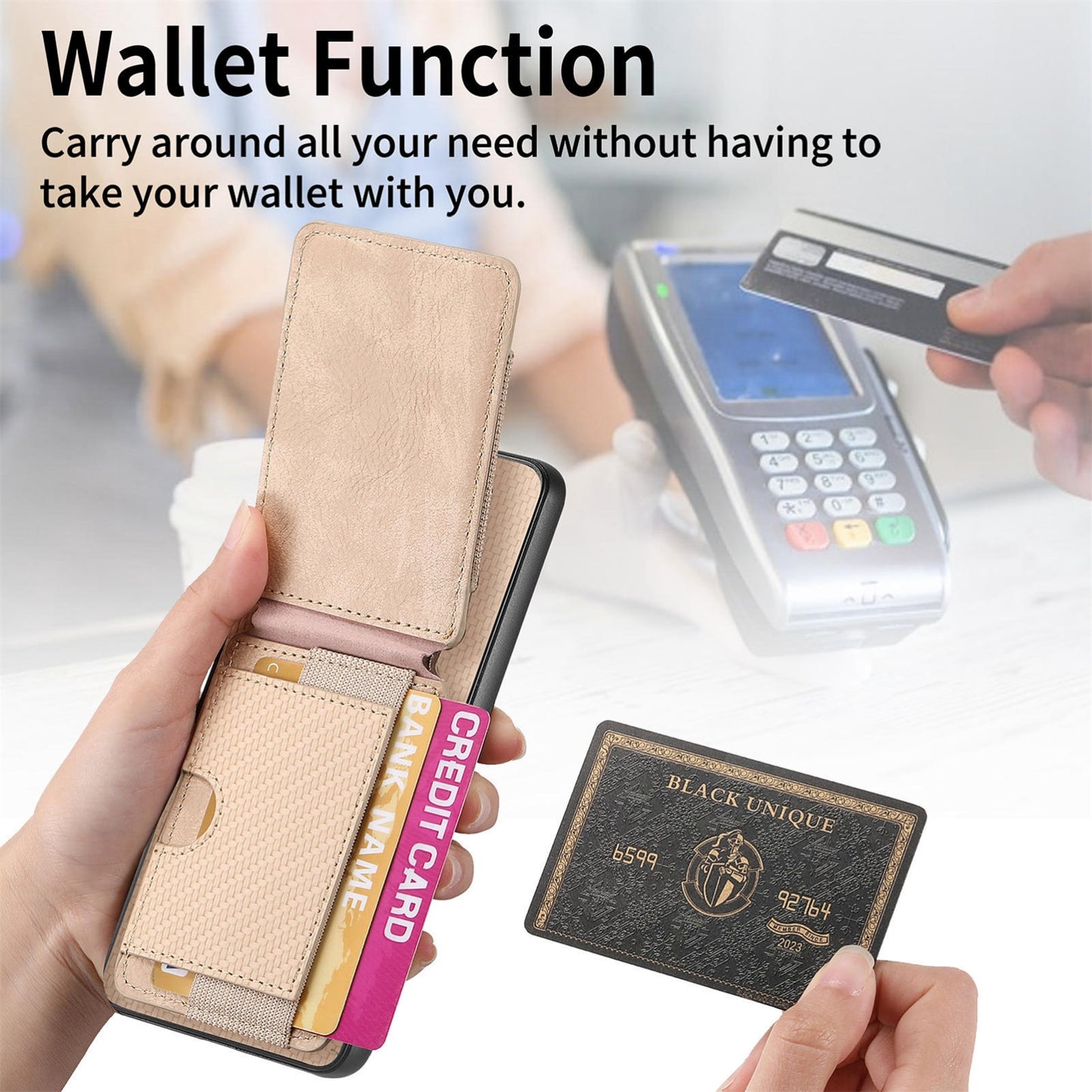 Xiaomi Redmi 9A Vertical Flip Wallet Stand Phone Case with Carbon Fibre Pattern